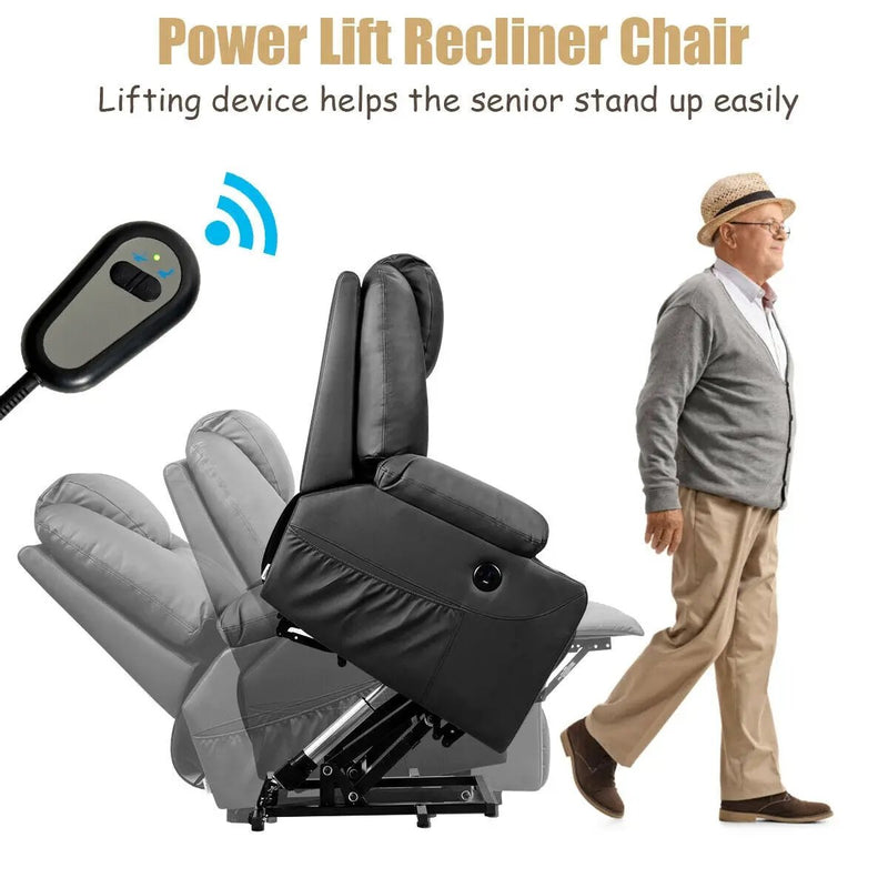Electric Power Lift Leather Massage Sofa by DirectDeals