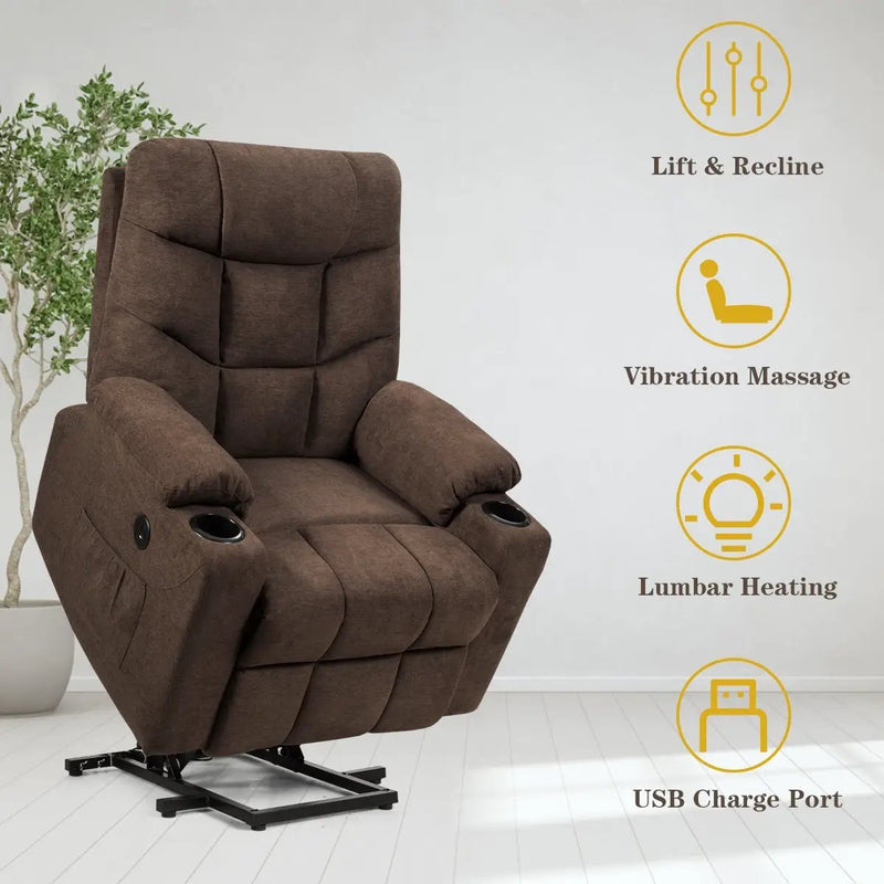 Electric Power Lift Recliner Massage Sofa by DirectDeals