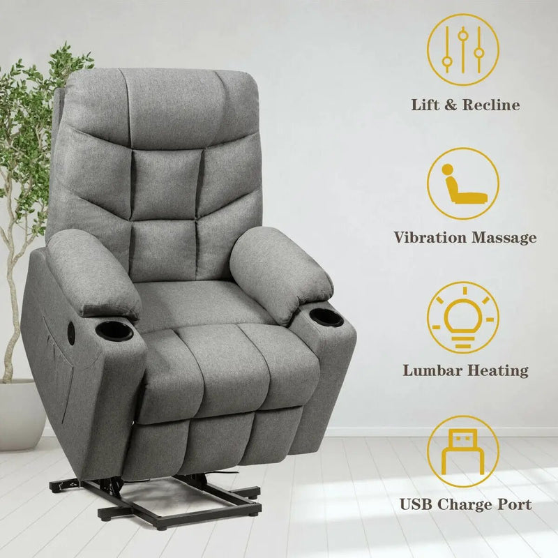 Electric Power Lift Recliner Massage Sofa by DirectDeals