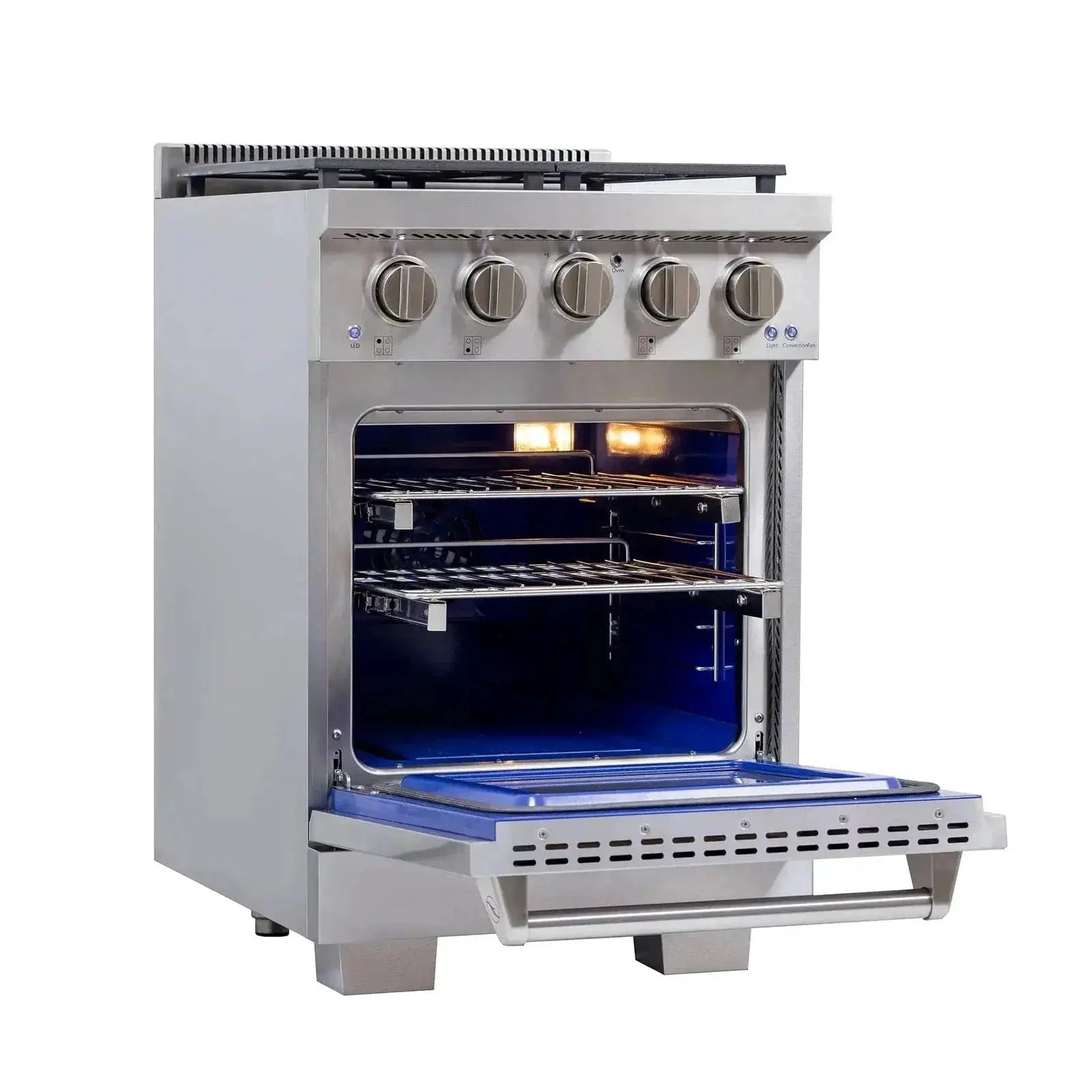 Kucht Professional 24" Gas Range Stainless Steel, True Simmer Burners, KFX2400X-S by Farmhouse Kitchen and Bath