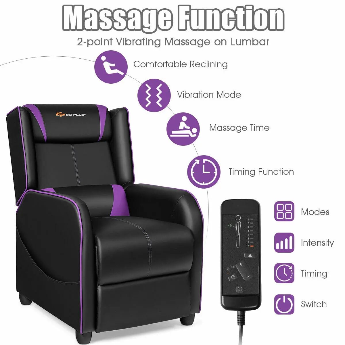 Home Massage Gaming Recliner Chair by DirectDeals
