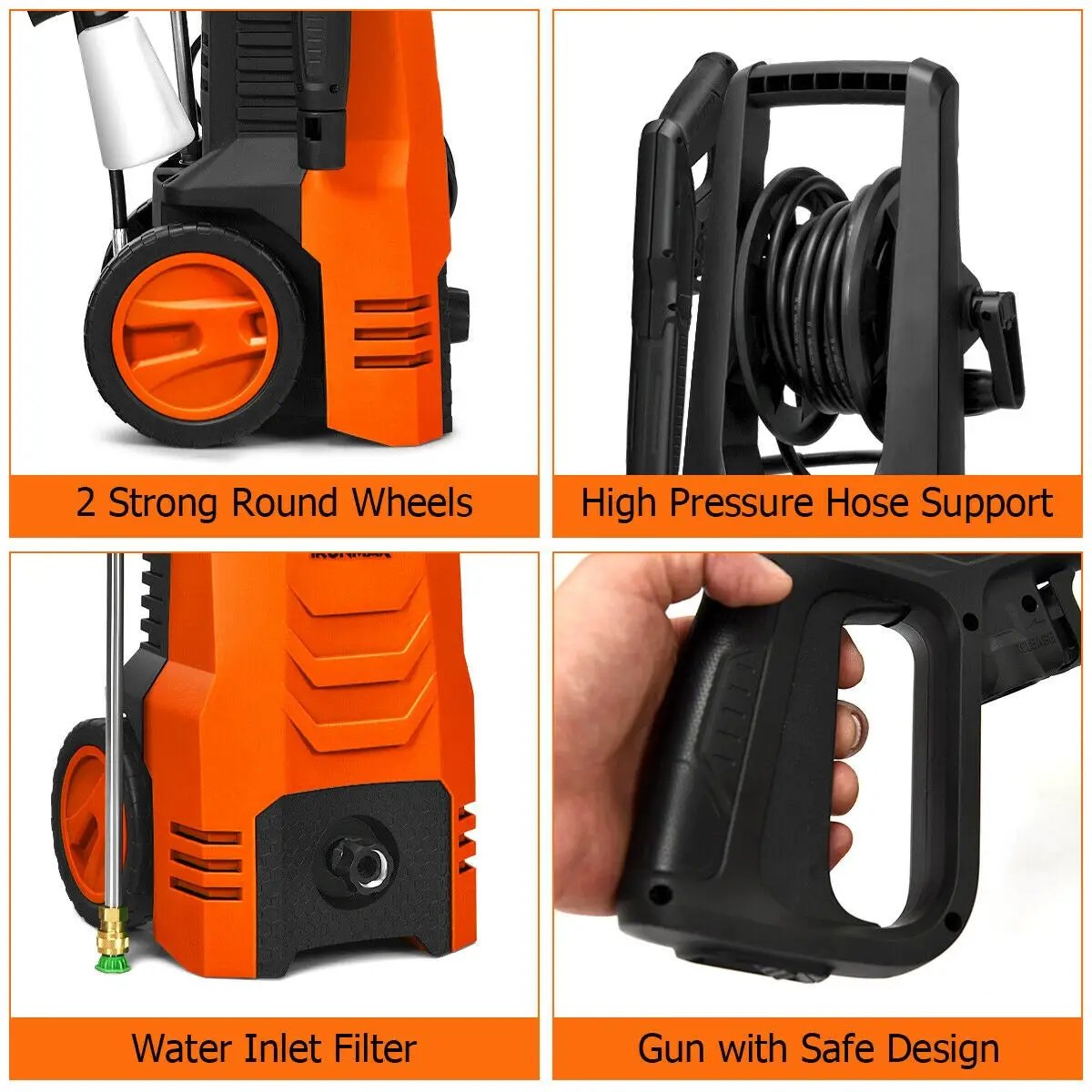 3500PSI Electric Pressure Washer with Wheels by DirectDeals