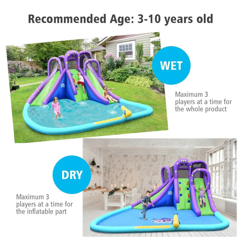 Inflatable Water and Sand Park Mighty Bounce House with Large Pool by DirectDeals