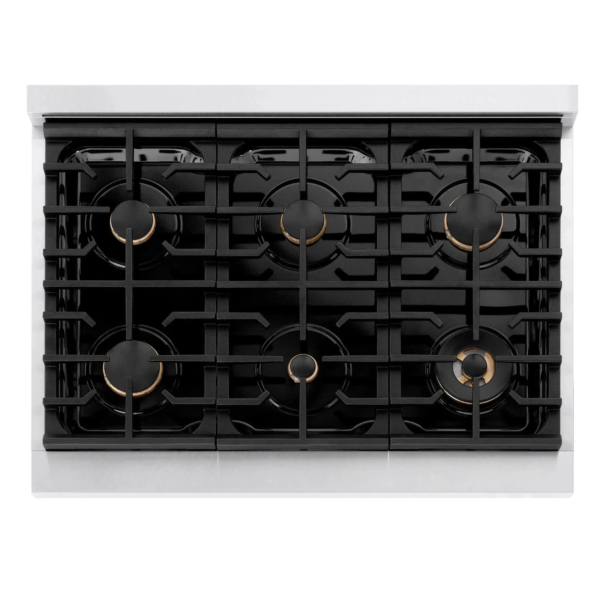 ZLINE 36"Paramount Dual Fuel Range DuraSnow® Matte Black SDRSZ-36-MB by Farmhouse Kitchen and Bath