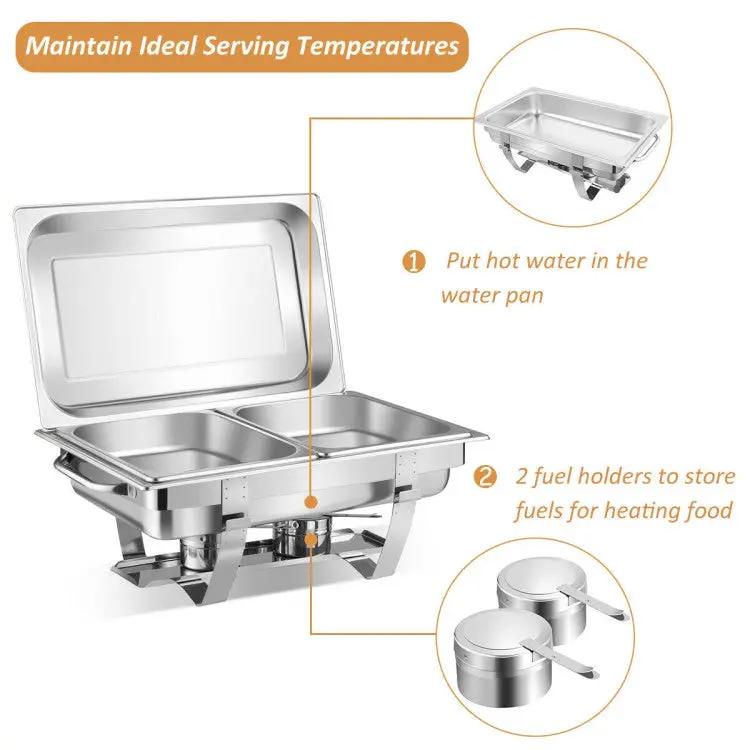 2 Packs Stainless Steel Chafing Dish by DirectDeals