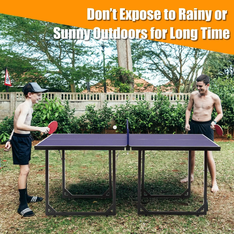 Multi-Use Foldable Midsize Removable Compact Ping-pong Table by DirectDeals