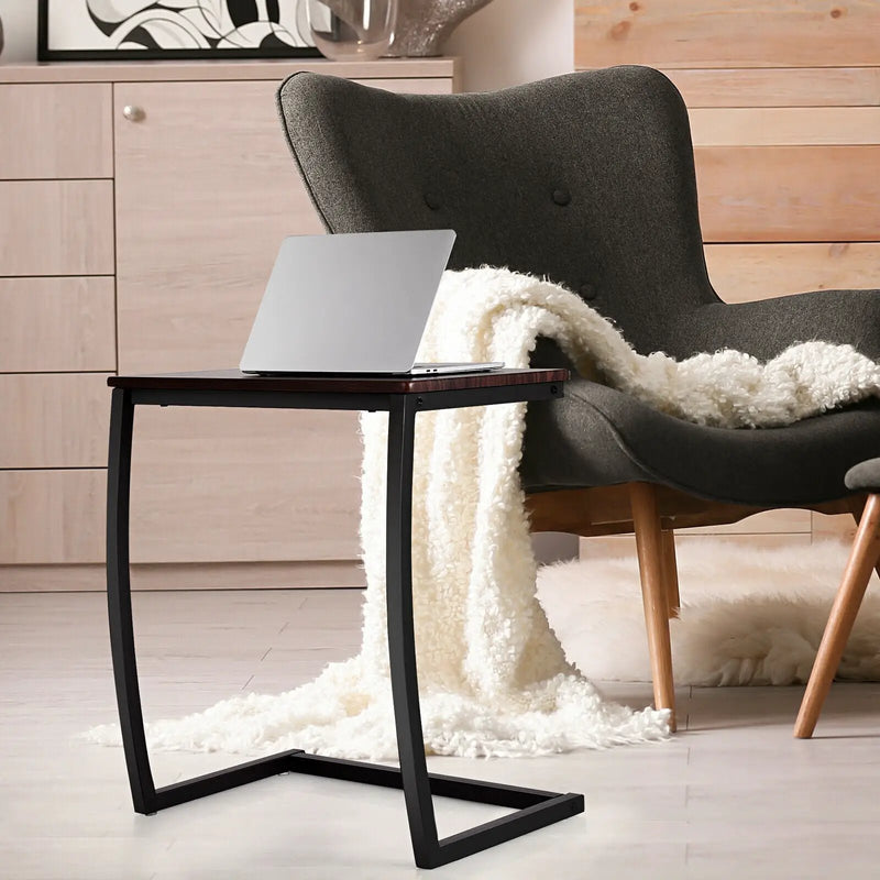 Steel Frame C-shaped Sofa Side End Table-Coffee by DirectDeals