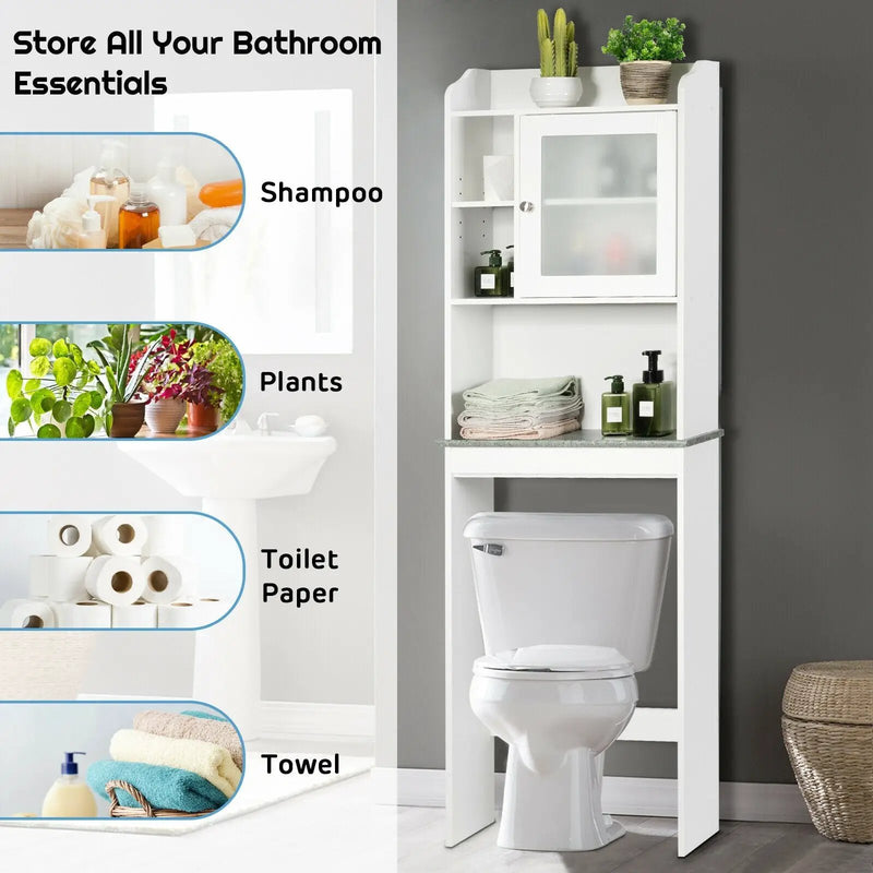 Bathroom Space Saver White Over-the-Toilet Cabinet by DirectDeals
