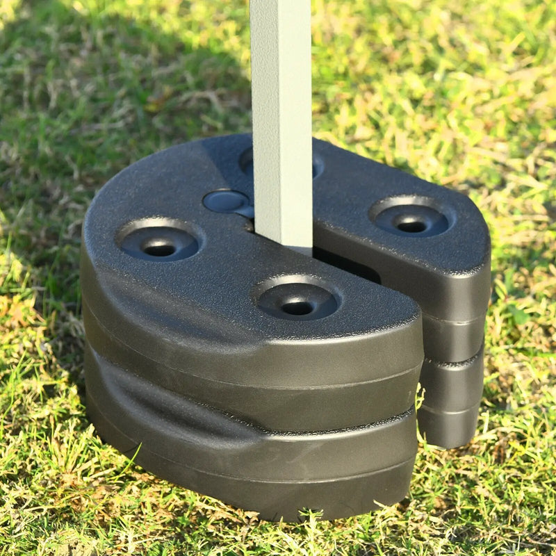 Set of 8 Canopy Weights 40lbs Weight Plate Kit with No-Pinch Design by DirectDeals