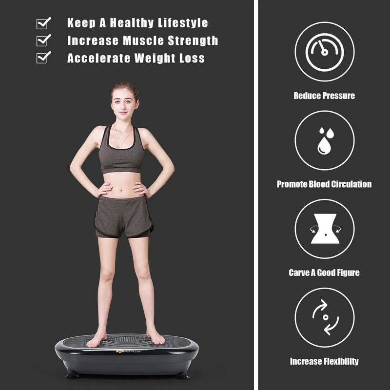 Mini Vibration Body Fitness Platform with Loop Bands by DirectDeals