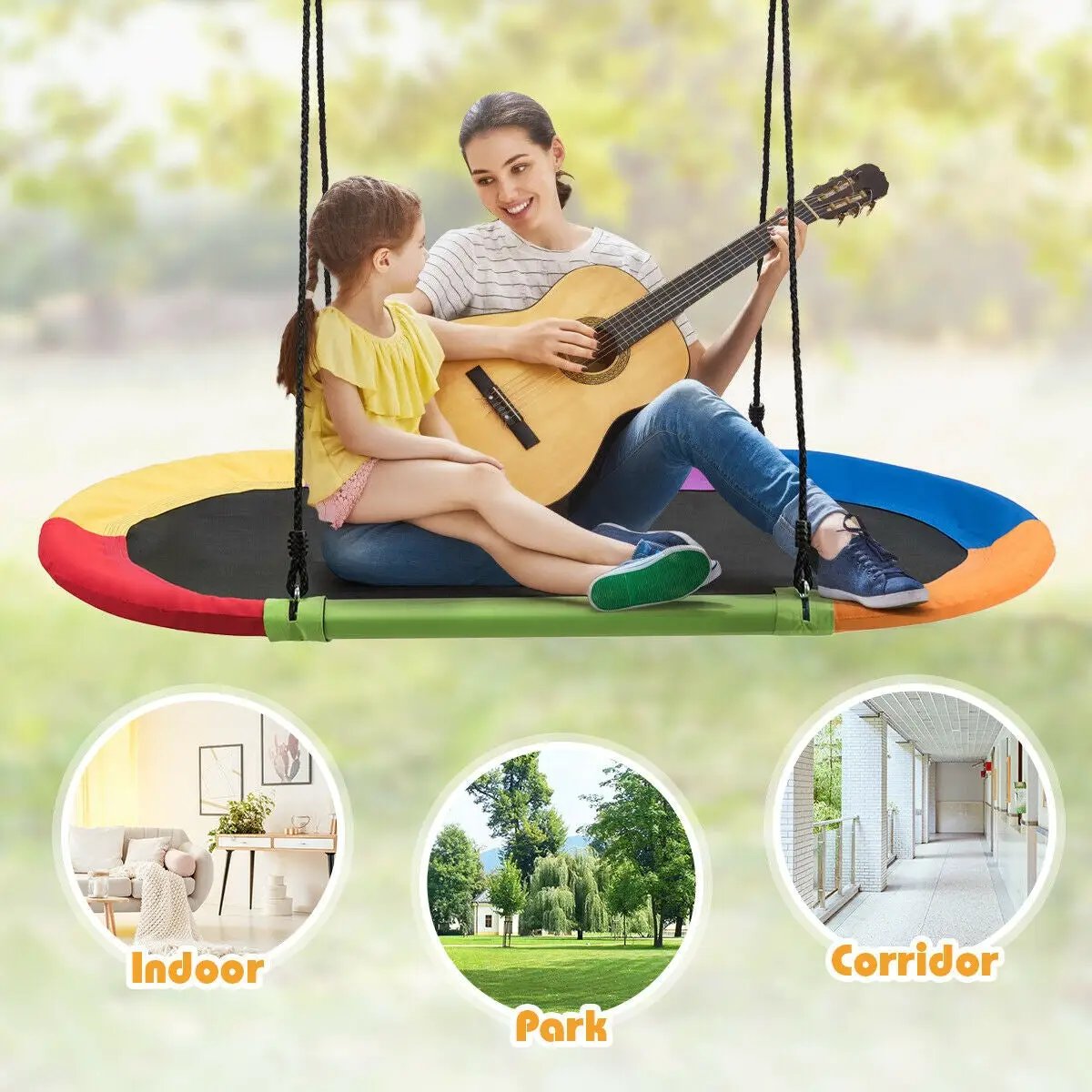 60 Inch Saucer Surf Outdoor Adjustable Swing Set by DirectDeals