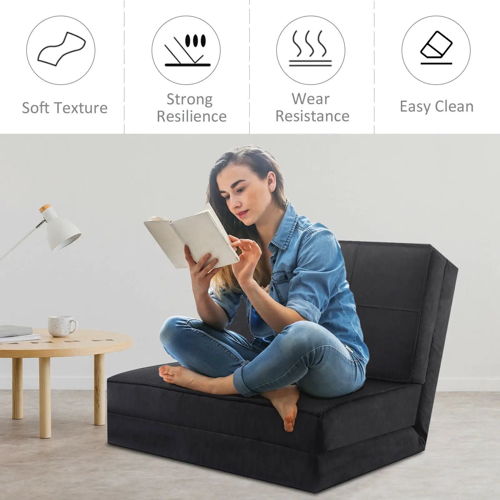 High Quality Fam Convertible Lounger Folding Sofa Sleeper Bed by DirectDeals