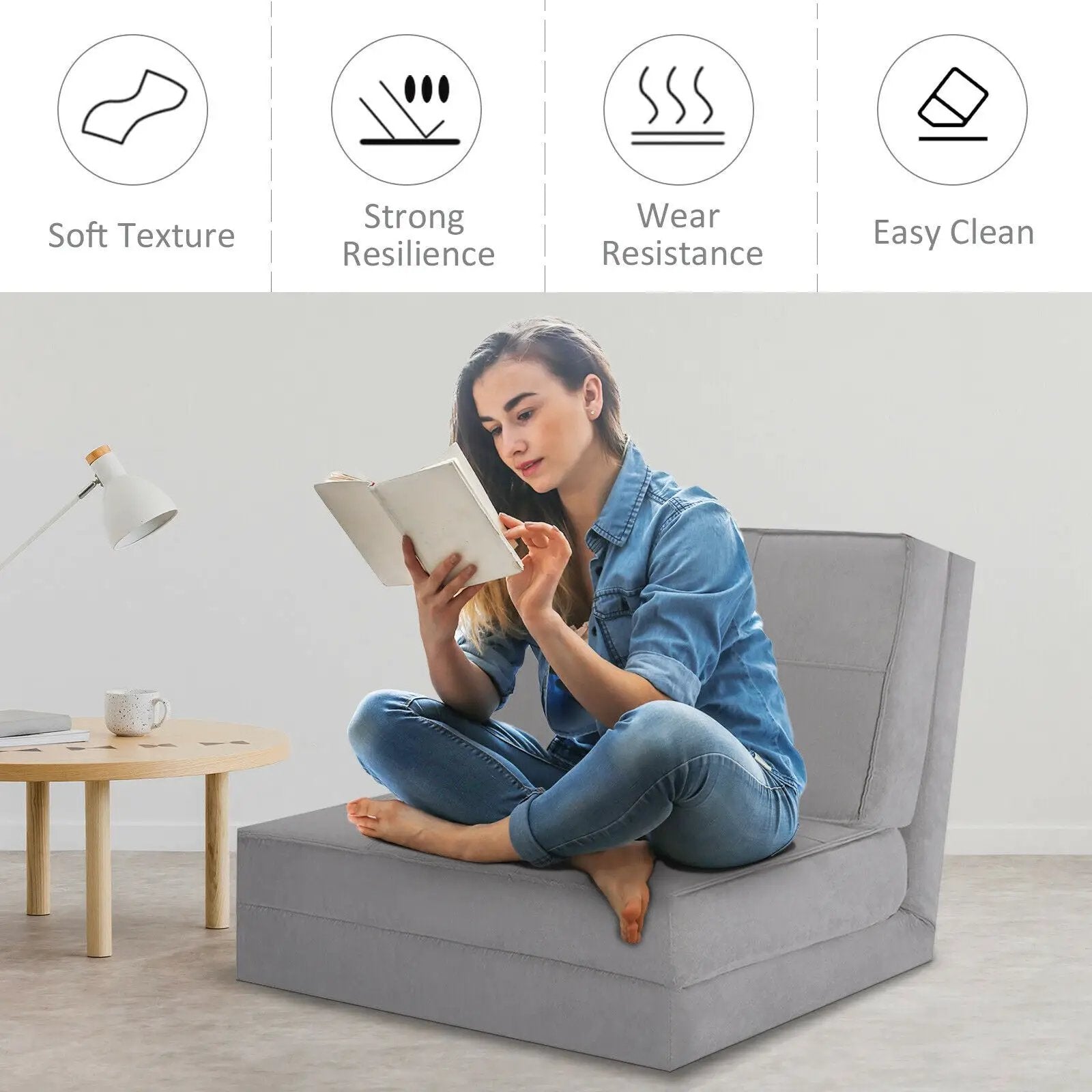 High Quality Fam Convertible Lounger Folding Sofa Sleeper Bed by DirectDeals