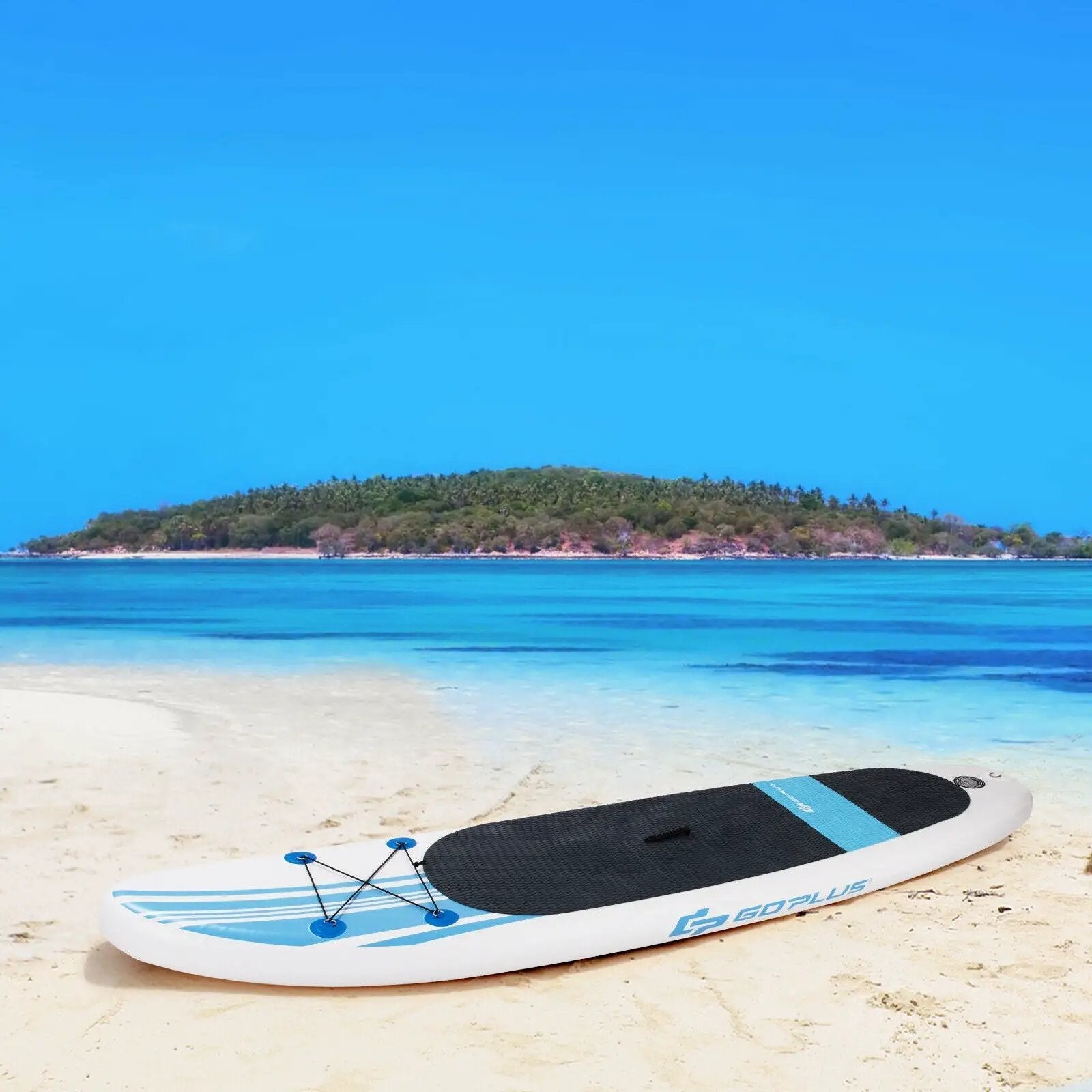 10 Feet Inflatable Stand Up Paddle Board with Carry Bag by DirectDeals