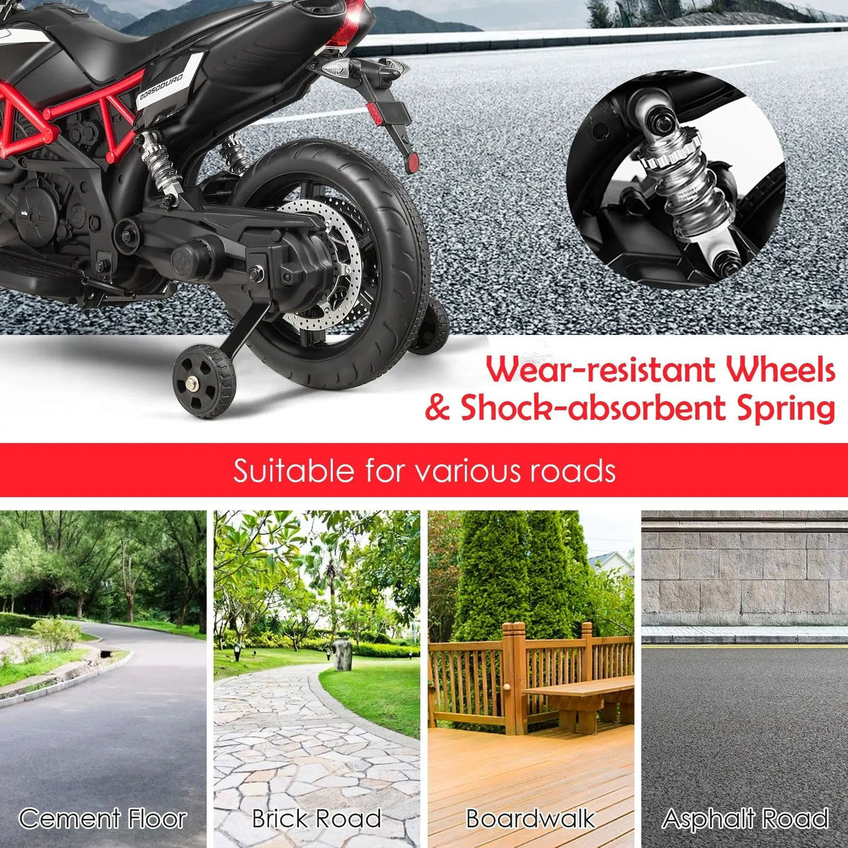 12V Kids Ride-On Motorcycle Aprilia Licensed with Sounds and Music by DirectDeals