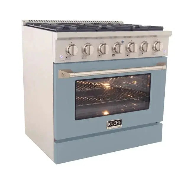 Kucht 36” Pro-Style Kitchen Dual Fuel Range - KDF362-LB by Farmhouse Kitchen and Bath