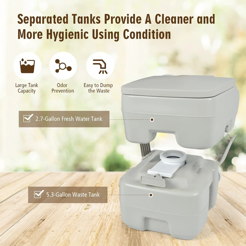 5.3 Gallon 20 L Portable Travel Toilet for Camping RV Indoor Outdoor by DirectDeals