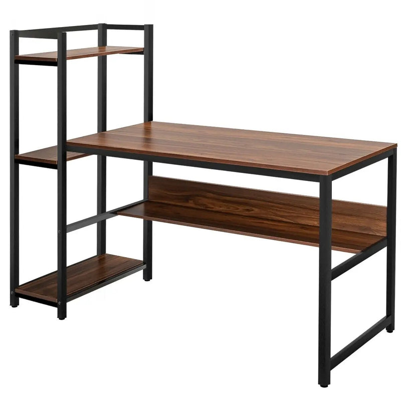 59-Inch Computer Desk Home Office Workstation 4-Tier Storage Shelves by DirectDeals