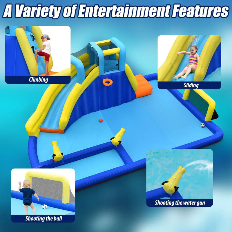 6-in-1 Inflatable Water Slide Jumping House without Blower by DirectDeals