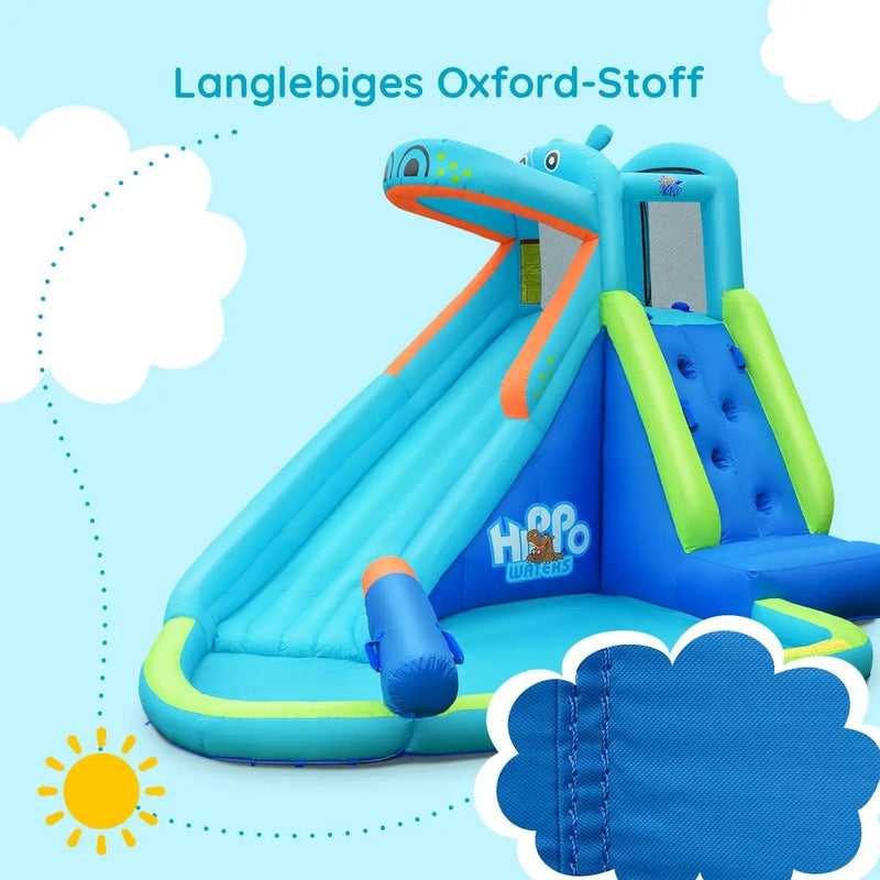 Inflatable Water Pool with Splash and Slide Without Blower by DirectDeals