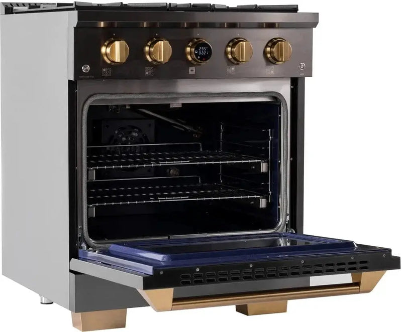 Kucht 30" Freestanding Dual Fuel Range Liquid Propane KXD30/LP by Farmhouse Kitchen and Bath