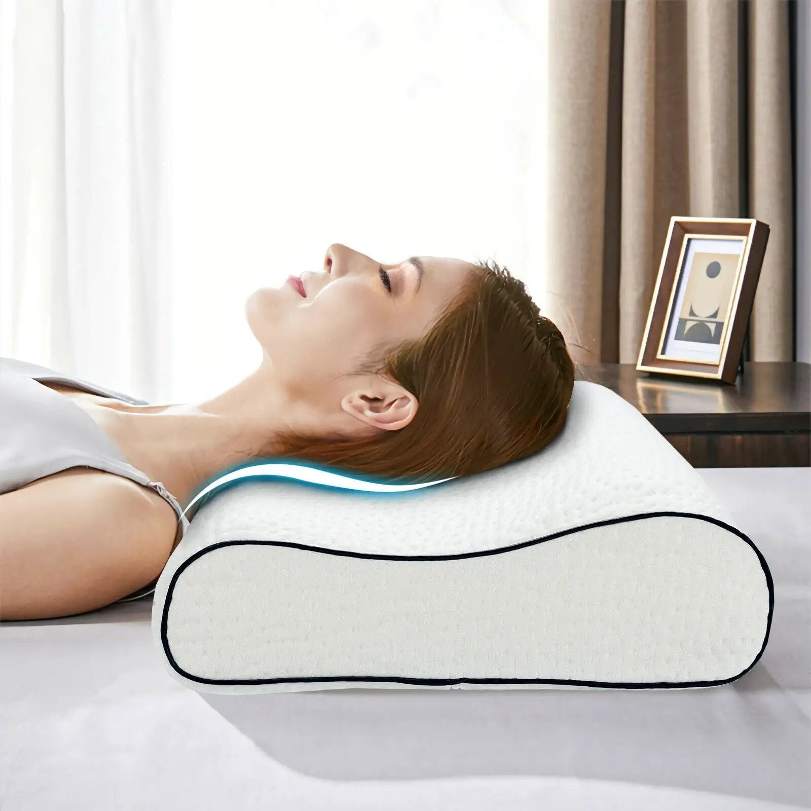 Memory Foam Sleep Pillow Orthopedic Contour Cervical Neck Support by DirectDeals
