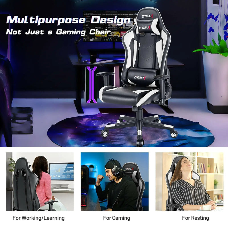Gaming Chair Adjustable Swivel Racing Style Computer Office Chair by DirectDeals