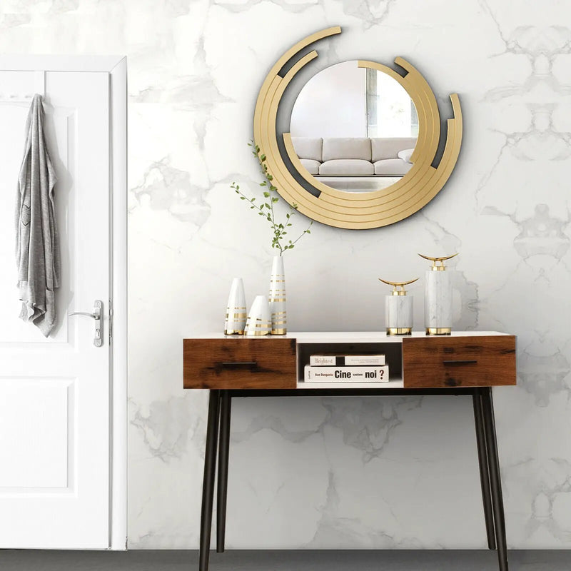 42 Inch Industrial Console Table with 2 Drawers for Entryway Hallway by DirectDeals