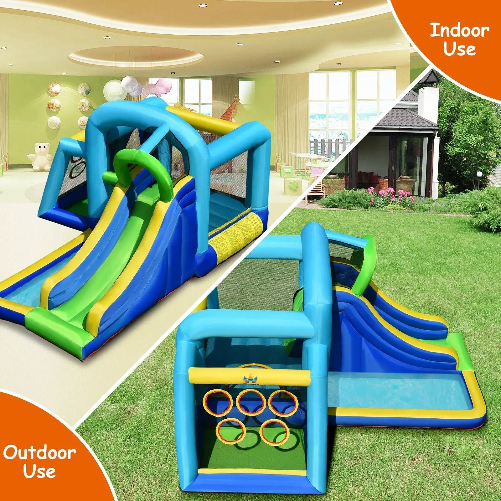 5-in-1 Kids Inflatable Climbing Bounce House without Blower by DirectDeals