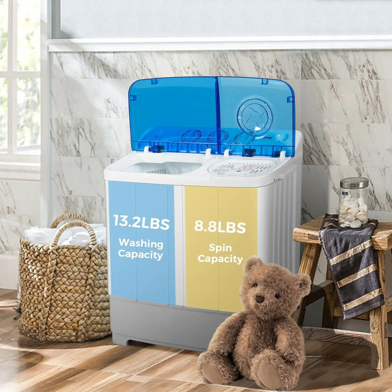 2-in-1 Portable 22lbs Capacity Washing Machine with Timer Control by DirectDeals