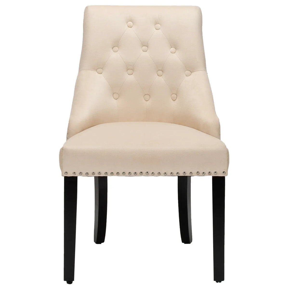 Modern Upholstered Button-Tufted Dining Chair with Naild Trim by DirectDeals