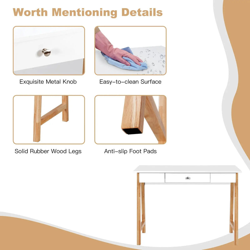 Computer Desk Laptop PC Writing Table Makeup Vanity Table by DirectDeals