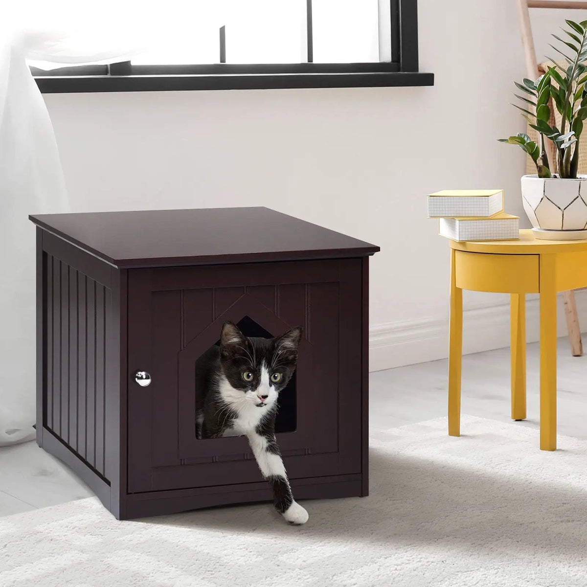 Sidetable Nightstand Weatherproof Multi-function Cat House by DirectDeals