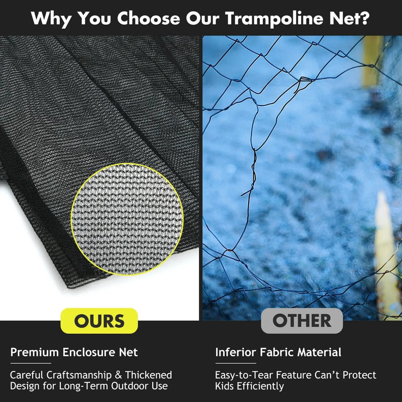 15 Feet Trampoline Safety Replacement Protection Enclosure Net by DirectDeals