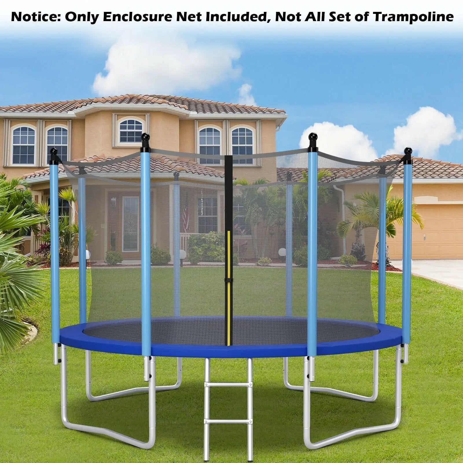 12Ft Replacement Weather-Resistant Trampoline Safety Enclosure Net by DirectDeals
