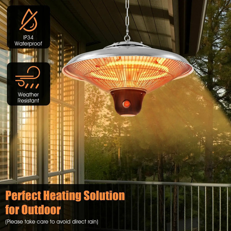 1500W Electric Hanging Ceiling Mounted Infrared Heater with Remote Control by DirectDeals