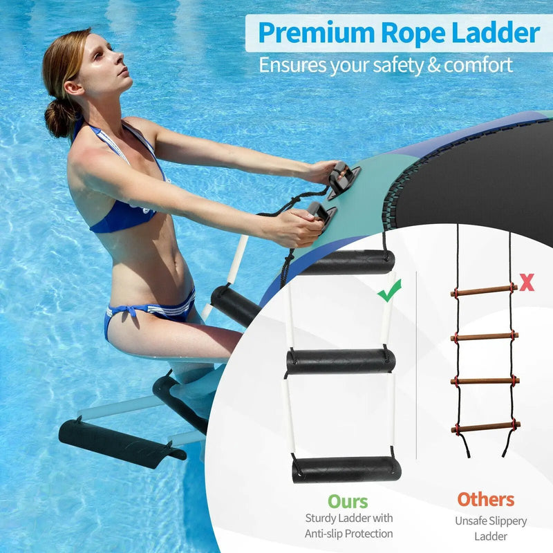 10 Feet Inflatable Splash Padded Water Bouncer Trampoline by DirectDeals