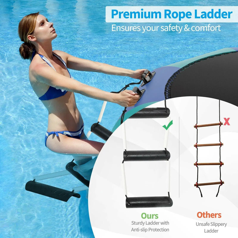 15 Feet Inflatable Splash Padded Water Bouncer Trampoline by DirectDeals