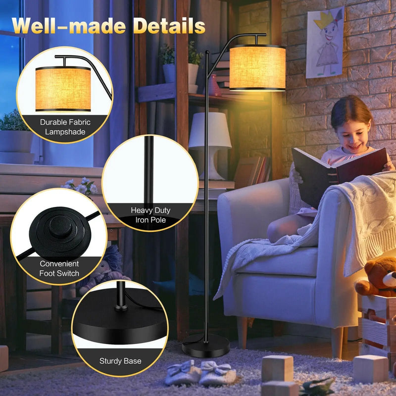 Standing Floor Lamp with Adjustable Head for Living Room and Bedroom by DirectDeals