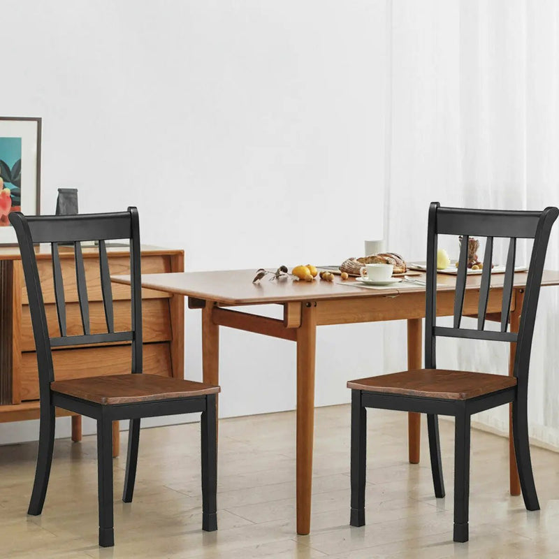 2 Pieces Solid Whitesburg Spindle Back Wood Dining Chairs by DirectDeals