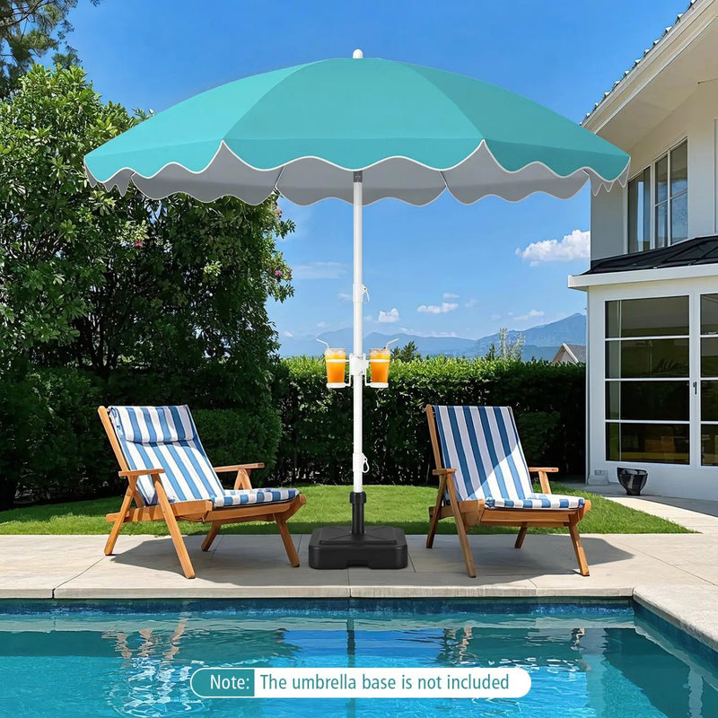 Beach Umbrella 6.5 FT with UPF 50+ and Sand Anchor by DirectDeals