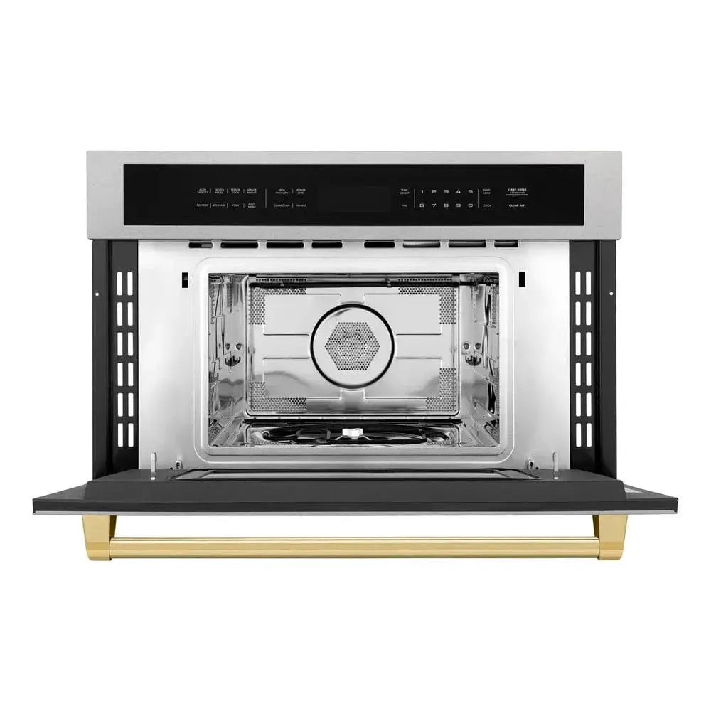 ZLINE 30” Convection Microwave, Stainless Steel, Gold MWOZ-30-SS-G by Farmhouse Kitchen and Bath