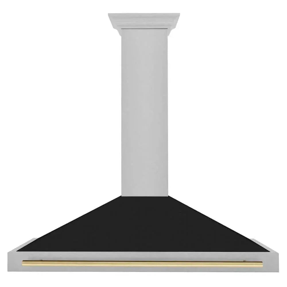 ZLINE 48" Autograph Stainless Wall Range Hood KB4SNZ-BLM48-CB by Farmhouse Kitchen and Bath