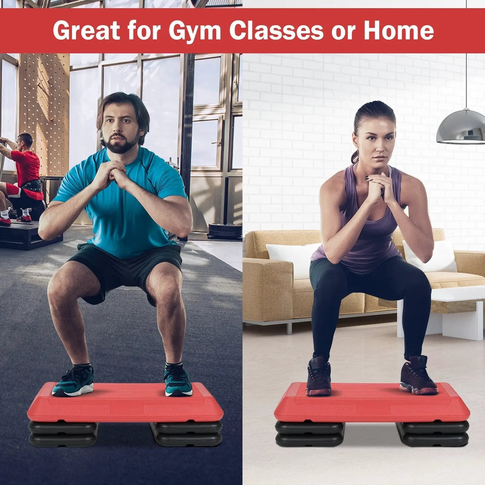 29 Inch Adjustable Workout Fitness Aerobic Stepper Exercise Platform by DirectDeals