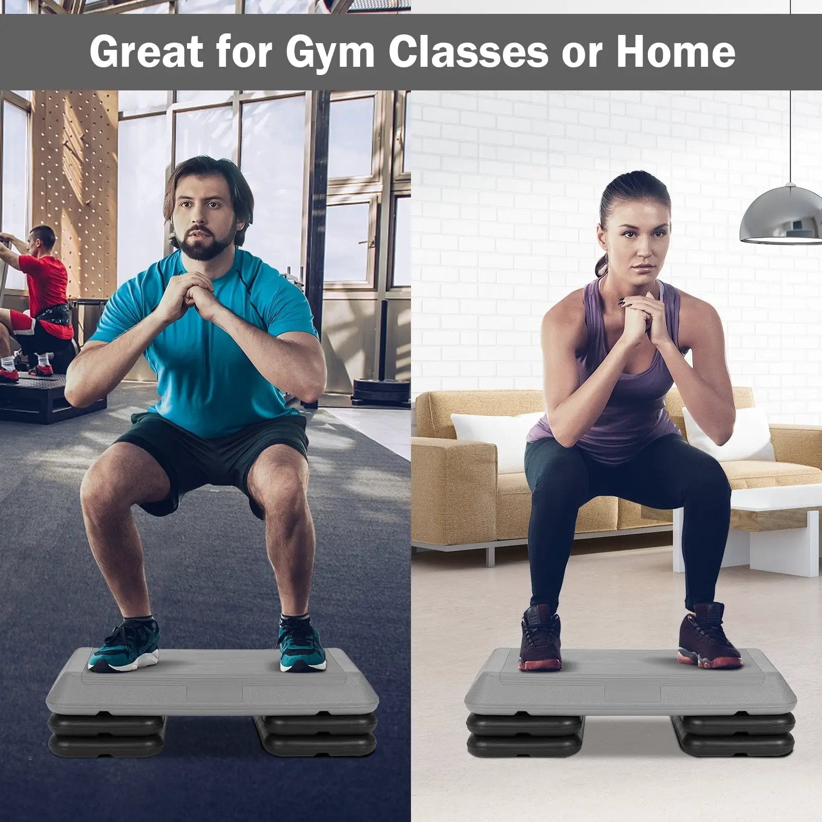 29 Inch Adjustable Workout Fitness Aerobic Stepper Exercise Platform by DirectDeals