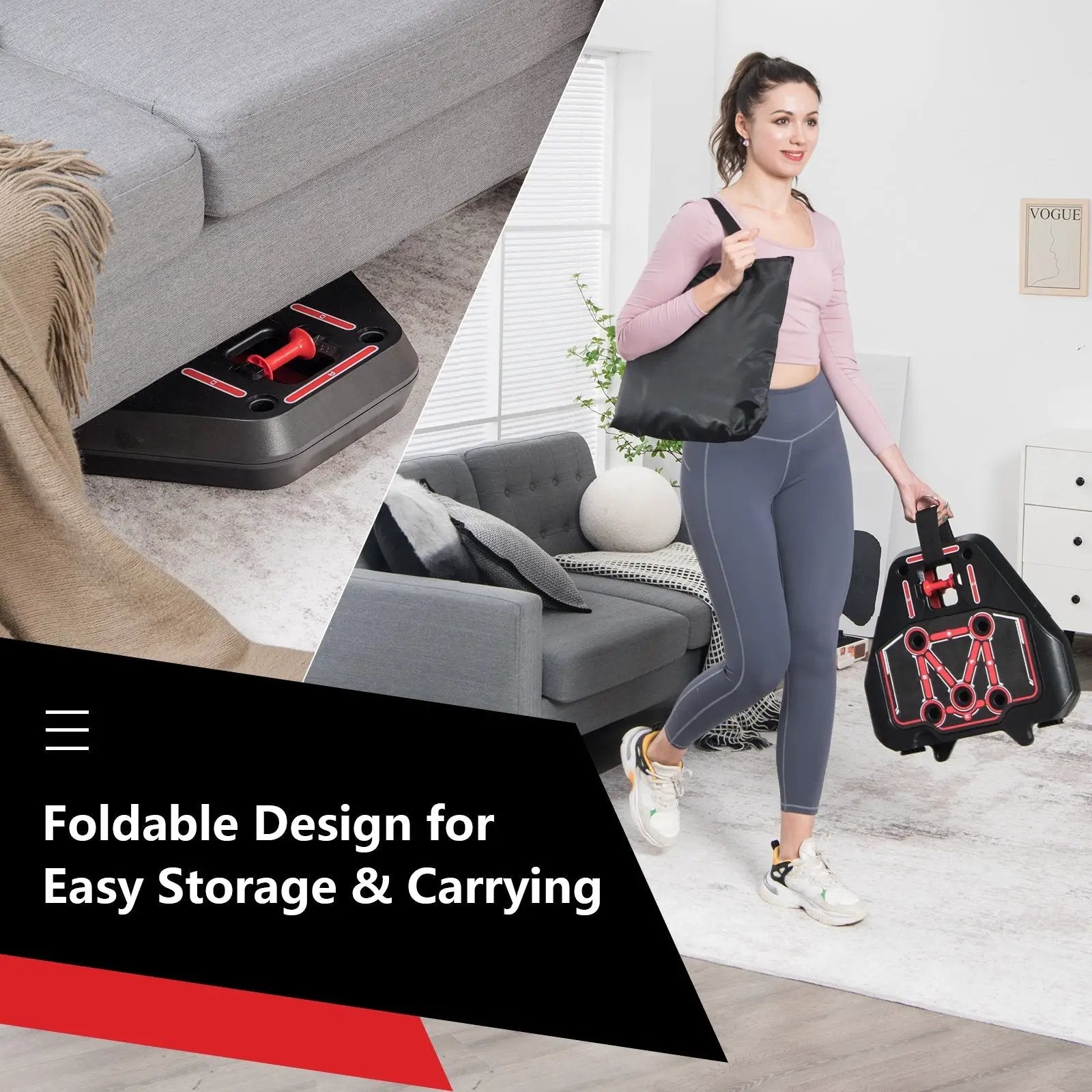 All-in-one Portable Pushup Board with Bag by DirectDeals