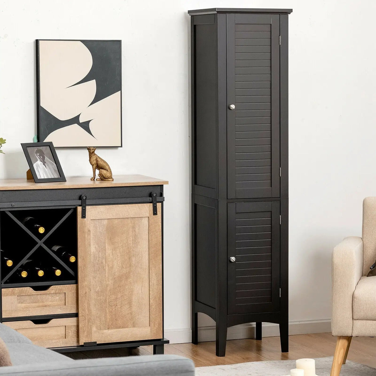 Freestanding Bathroom Storage Cabinet for Kitchen and Living Room by DirectDeals