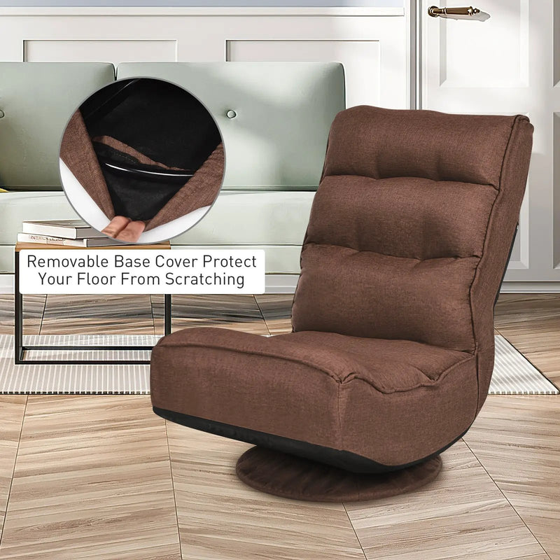 5-Position Folding Floor Gaming Chair by DirectDeals