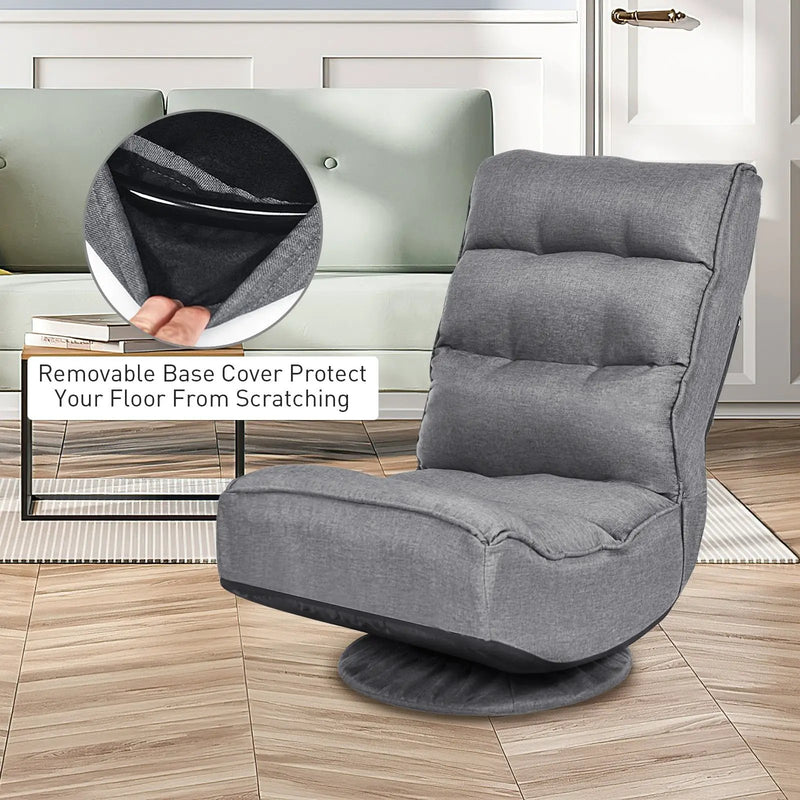 5-Position Folding Floor Gaming Chair by DirectDeals