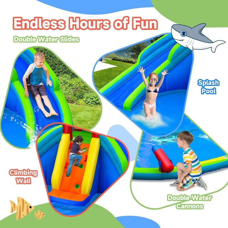 Inflatable Waterslide Bounce House with Upgraded Handrail without Blower by DirectDeals
